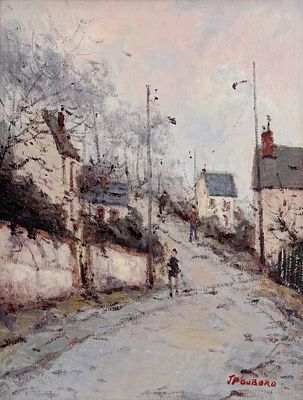 Jean-Pierre Dubord (b. 1949) - Village Landscape. Jean-Pierre Dubord (b. 1949) | France “Village 