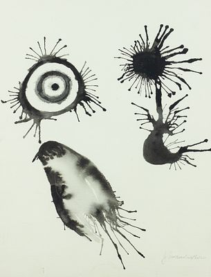 Jagdish Swaminathan (1928-1994) - Three Forms, c. 1980s. Jagdish Swaminathan (1928–1994) | India 