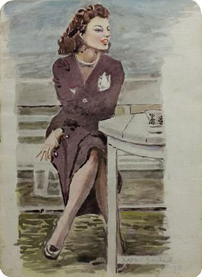 Mariano Bertuchi (1884-1955) - Ava Gardner, 1950. Attributed to Mariano Bertuchi (1884–1955) | 
