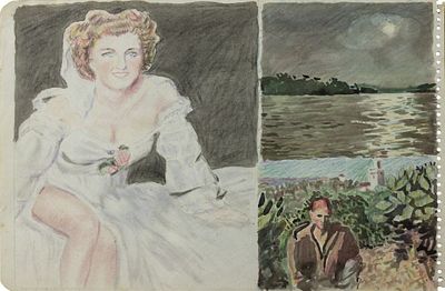 Mariano Bertuchi (1884-1955) - Scenes of Beauty and Solitude, 1950. Attributed to Mariano Bertuchi 