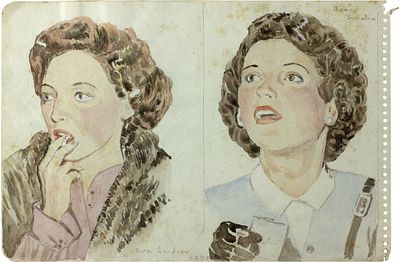 Mariano Bertuchi (1884-1955) - Portraits of Actresses, c. 1950. Attributed to Mariano Bertuchi 