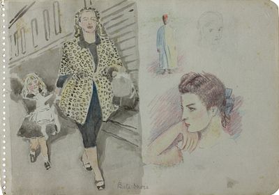 Mariano Bertuchi (1884-1955) - B&ecirc;te Bours / Rita Doesn’t Like Short Cuts, 1950. Attributed to 