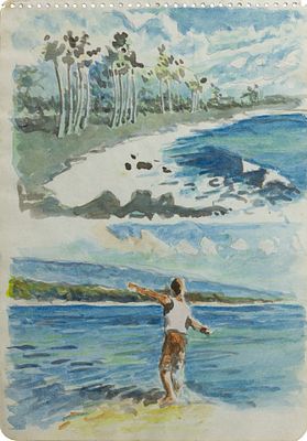 Mariano Bertuchi (1884-1955) - Coastal Landscape / Jeanmarie, c. 1950. Attributed to Mariano 