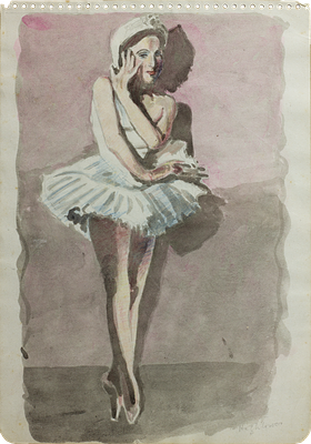 Mariano Bertuchi (1884-1955) - Ballerina, 1950. Attributed to Mariano Bertuchi (1884–1955) | Spain 