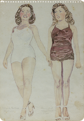 Mariano Bertuchi (1884-1955) - Yolande Betbeze & Henri Schall, 1950. Attributed to Mariano Bertuchi 