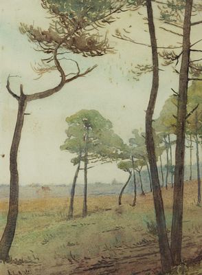 20th Century French School - Sur la mare Louise, c. 1900. 20th Century French School | France “Sur 