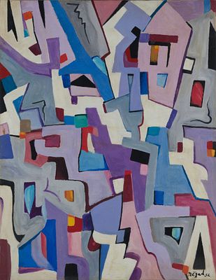 Mehmed Devrim Nejad (1923-1995) - Abstract Composition, 1952. Mehmed Nejad Devrim (1923–1995) | 