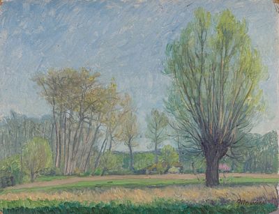 Georges Meunier (1869-1942) - Landscape with Willow. Georges Meunier (1869–1942) | France Oil on 