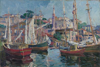 Jane Peterson (1876-1965) - View of Istanbul. Jane Peterson (1876–1965) | United States Oil on 