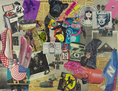 Contemporary School - Pop Culture Collage. Contemporary School | Unknown Mixed media collage on 