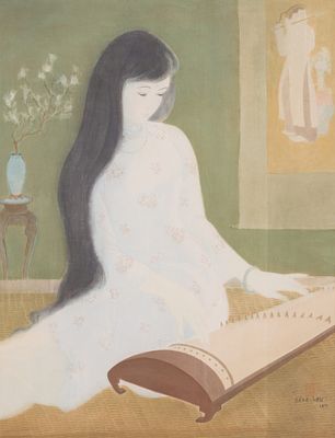 Nang Hien Le - The Zither Player, 1977. Nang Hien Le | The Zither Player , 1977 Mixed Media 