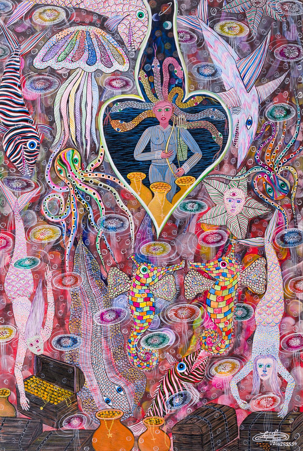 Zephirin Frantz (b. 1968) - Les Gardiennes Des Tresors, Voodoo. Zephirin Frantz (b. 1968) | Haiti 