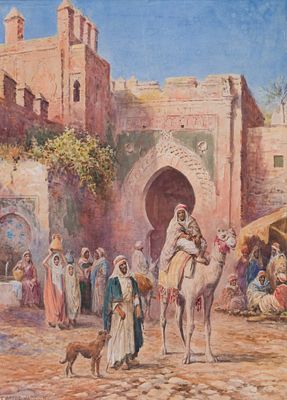 Arthur Trevor Haddon (1864-1941) - Entrance into the Old Town of Fez. Arthur Trevor Haddon 