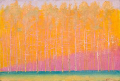 Wolf Kahn (1927-2020) - Orange Forest. Wolf Kahn (1927-2020) | Germany Orange Forest Oil on 