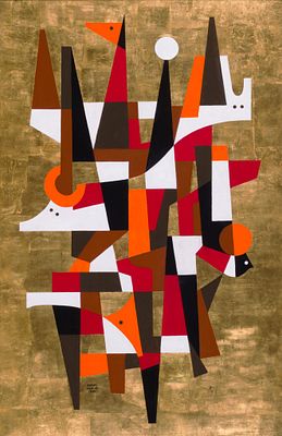 Carlos M&eacute;rida (1891-1984) - Abstract Composition, 1968. Carlos M&eacute;rida (1891-1984) | Guatemala 
