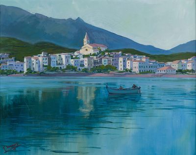 J. Domenech - Mediterranean Coastal View (1995). J. Domenech | Mediterranean Coastal View (1995) 