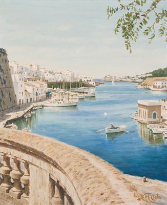 V.M. Costa - Ciutadella, Menorca (1980). V.M. Costa | Ciutadella, Menorca (1980) Oil on 