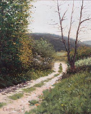 J. Martinez - Country Path. J. Martinez | Country Path Oil on Canvas Signed: Signed lower 