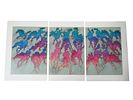 GUILLAUME AZOULAY CAVALCADE LTD ED SIGNED SERIGRAPHS. This striking triptych set of limited Image - 1