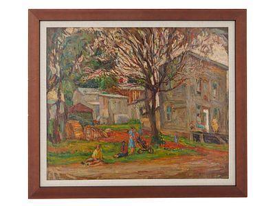 ABRAHAM MANIEVICH OIL ON BOARD PAINTING WITH COA. Abraham Manievich (also known as Abram 