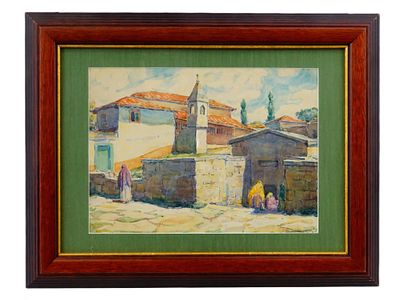 VIATCHESLAV KONDRATIEV RUSSIAN WATERCOLOR PAINTING. Viatcheslav Kondratiev (Russian, 1886–1979). 
