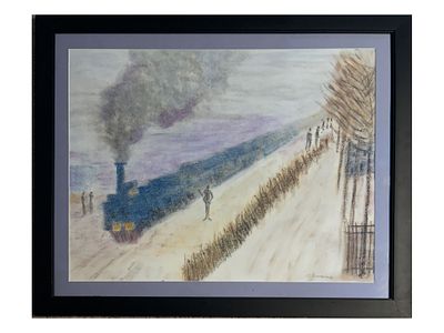 ATTRIBUTED TO KONSTANTIN KOROVIN RUSSIAN PASTEL PAINTING. An atmospheric Russian Impressionist 