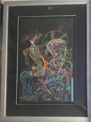 SIGNED MIHAIL CHEMIAKIN SERIGRAPH PRINT. Executed on dark paper this limited edition serigraph 