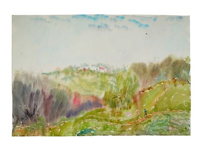 BORIS SVESHNIKOV RUSSIAN LANDSCAPE WATERCOLOR PAINTING. Boris Sveshnikov (Russian, 1927–1998). 