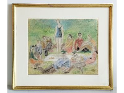 RUSSIAN SOVIET ERA PAUL ALEXIS ARAPOFF PASTEL PAINTING. This original early 20th-century pastel 