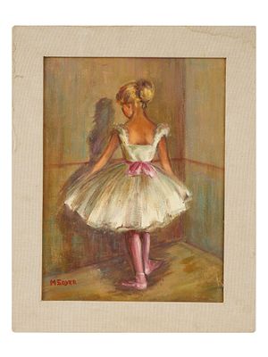 ВИНТАЖНАЯ КАРТИНА МАСЛОМ &laquo;БАЛЕРИНА&raquo;, ПОДПИСАННАЯ М. СОЙЕРОМ. Картина маслом на холсте. Работа 