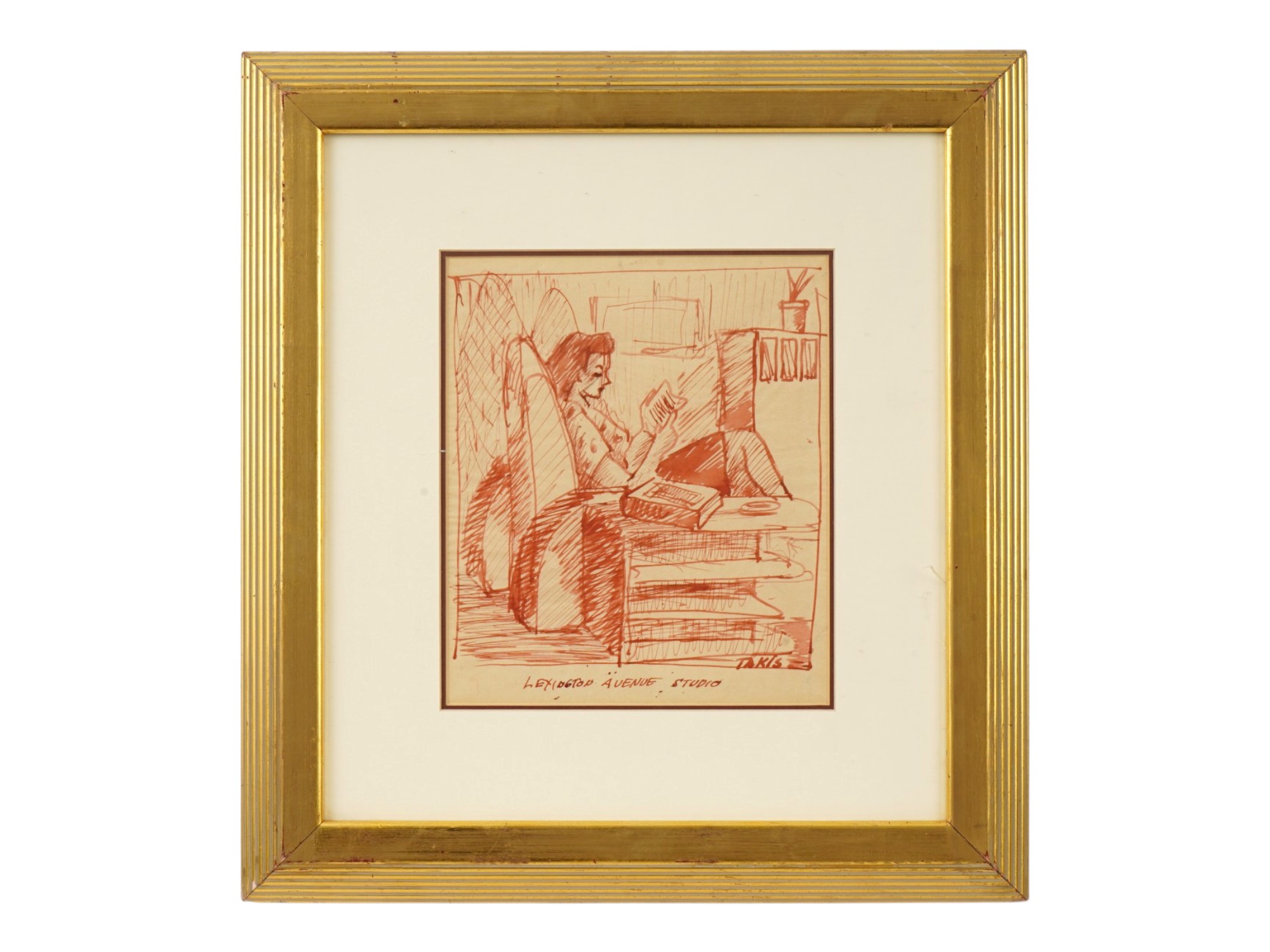 GREEK AMERICAN NICHOLAS VASSILAKIS TAKIS DRAWING