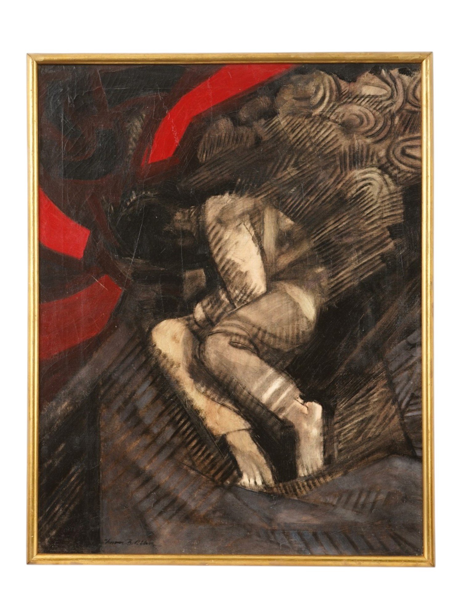 THOMAS B. ALLEN AMERICAN OIL PAINTING WITHDRAWAL PHASE