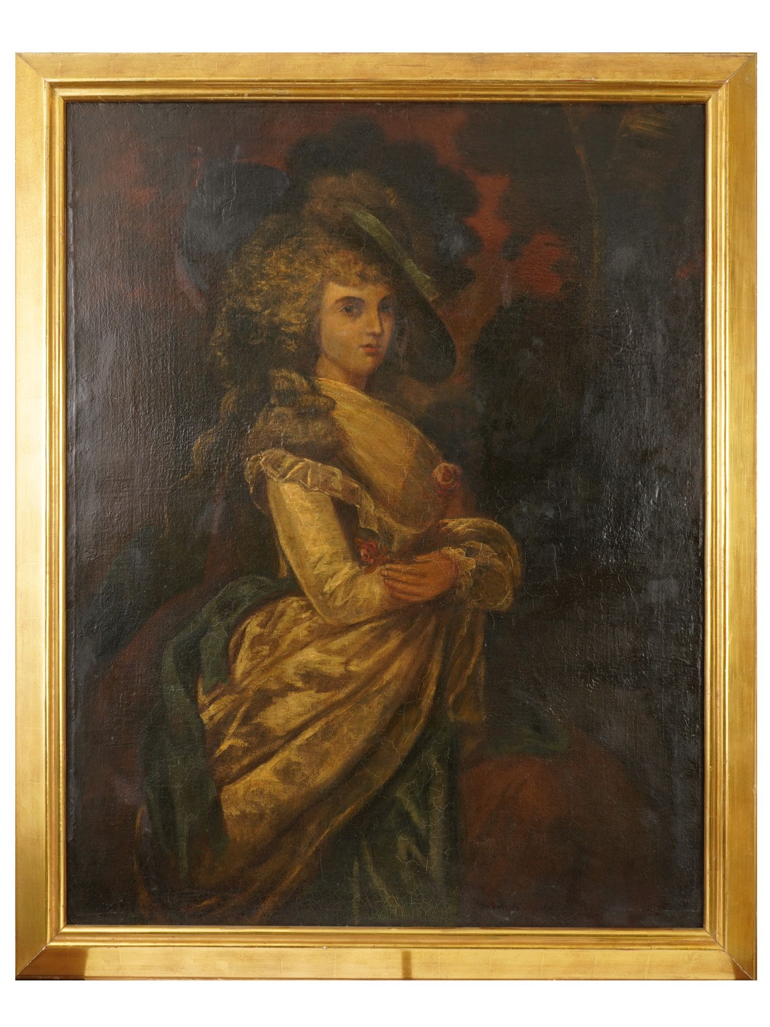 AFTER THOMAS GAINSBOROUGH FEMALE PORTRAIT OIL PAINTING