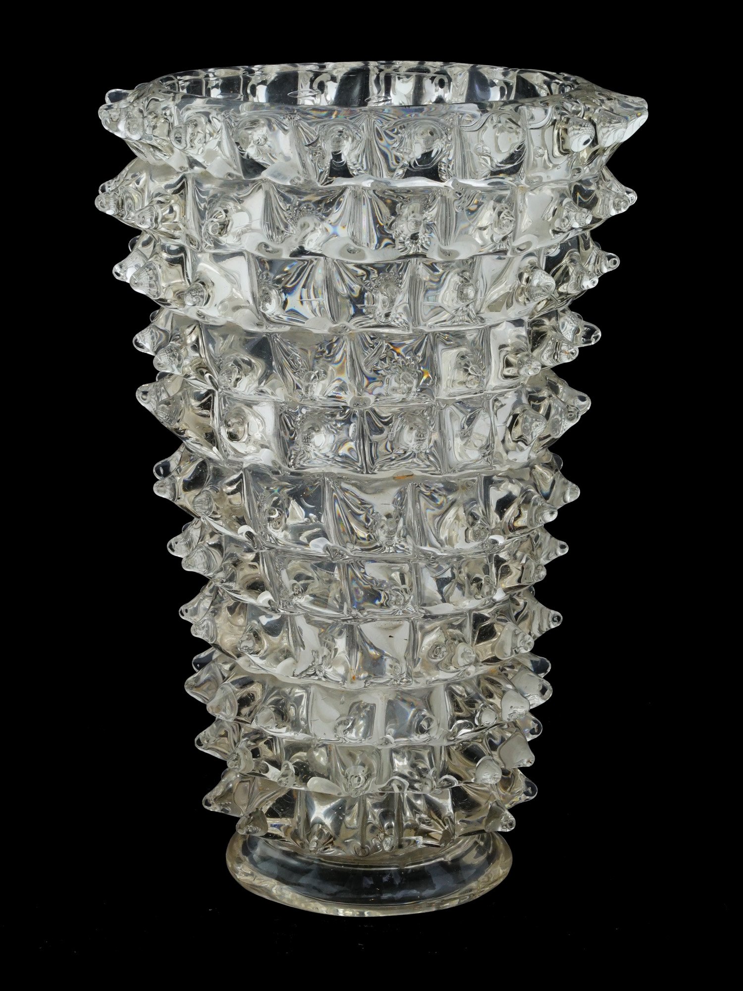 1940S ERCOLE BAROVIER MURANO GLASS ROSTRATO VASE