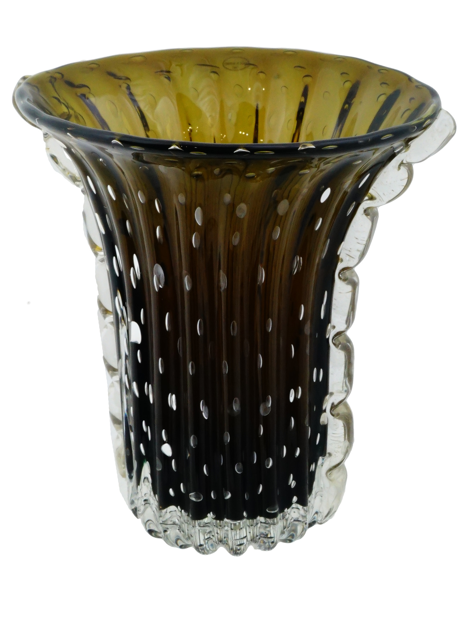GIANNI TOSO ITALIAN MURANO GLASS BUBBLE VASE