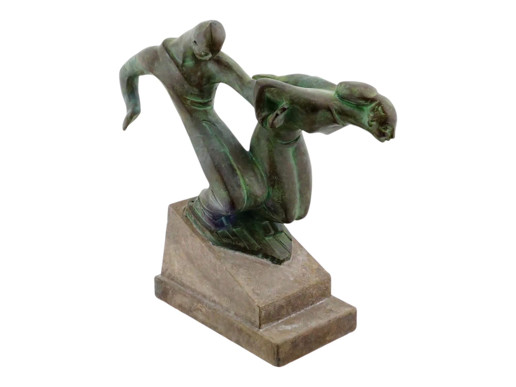 ANTON PAVLOS UKRAINIAN MODERNIST BRONZED SCULPTURE