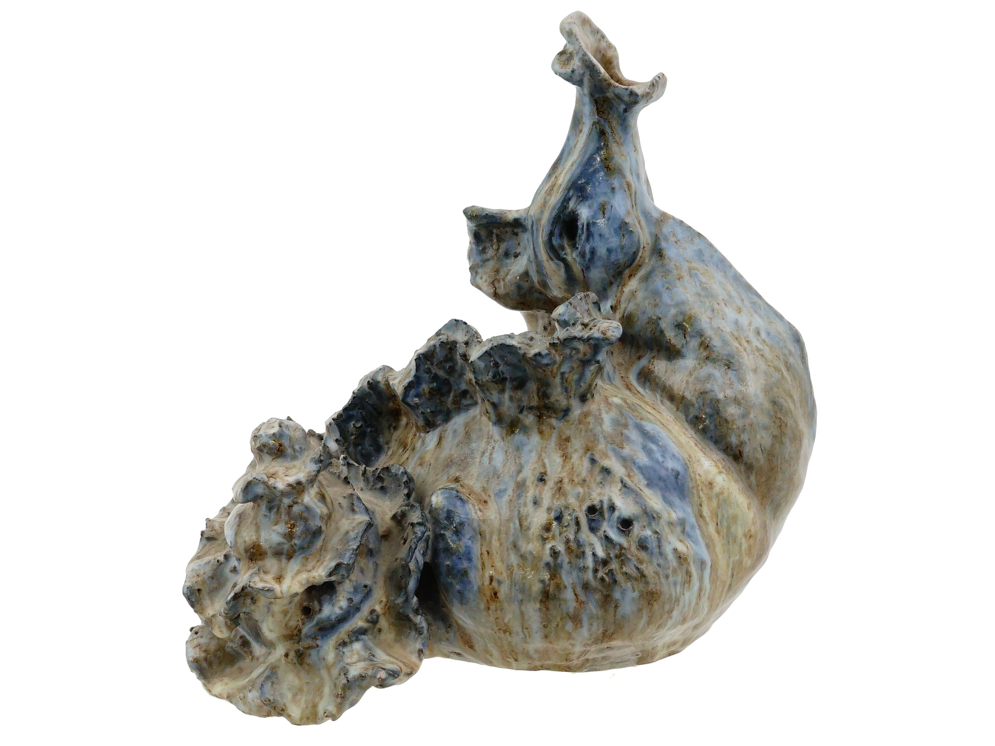 DANE BURR AMERICAN GLAZED CERAMIC SEAHORSE SCULPTURE