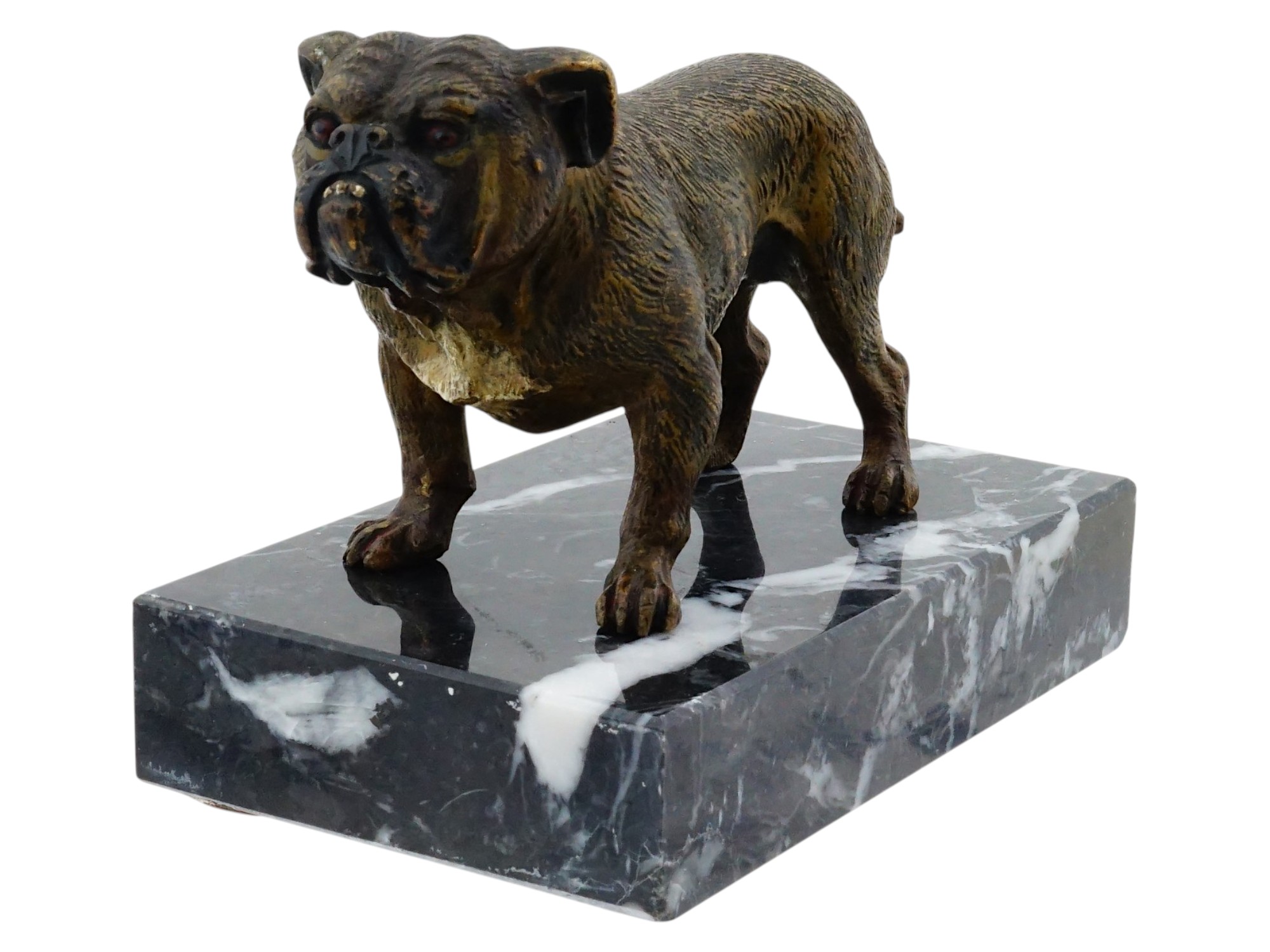 EARLY 20TH C BRONZE FIGURINE OF A BULLDOG