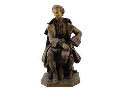 DESIRE PIERRE LOUIS MARIE FRENCH BRONZE SCULPTURE MOZART. Desire-Pierre-Louis Marie (French 