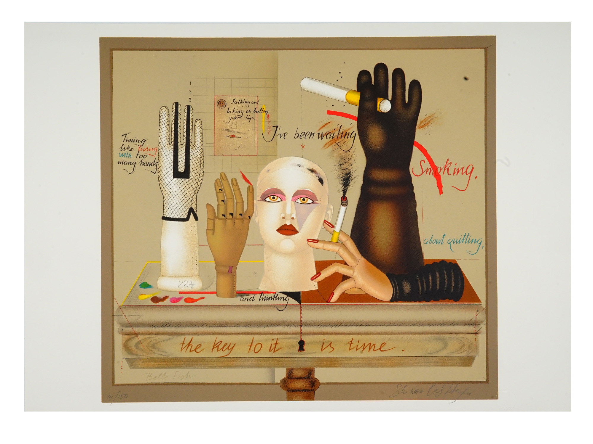 Shimon Okshteyn American Ltd Ed Lithograph the Key to It