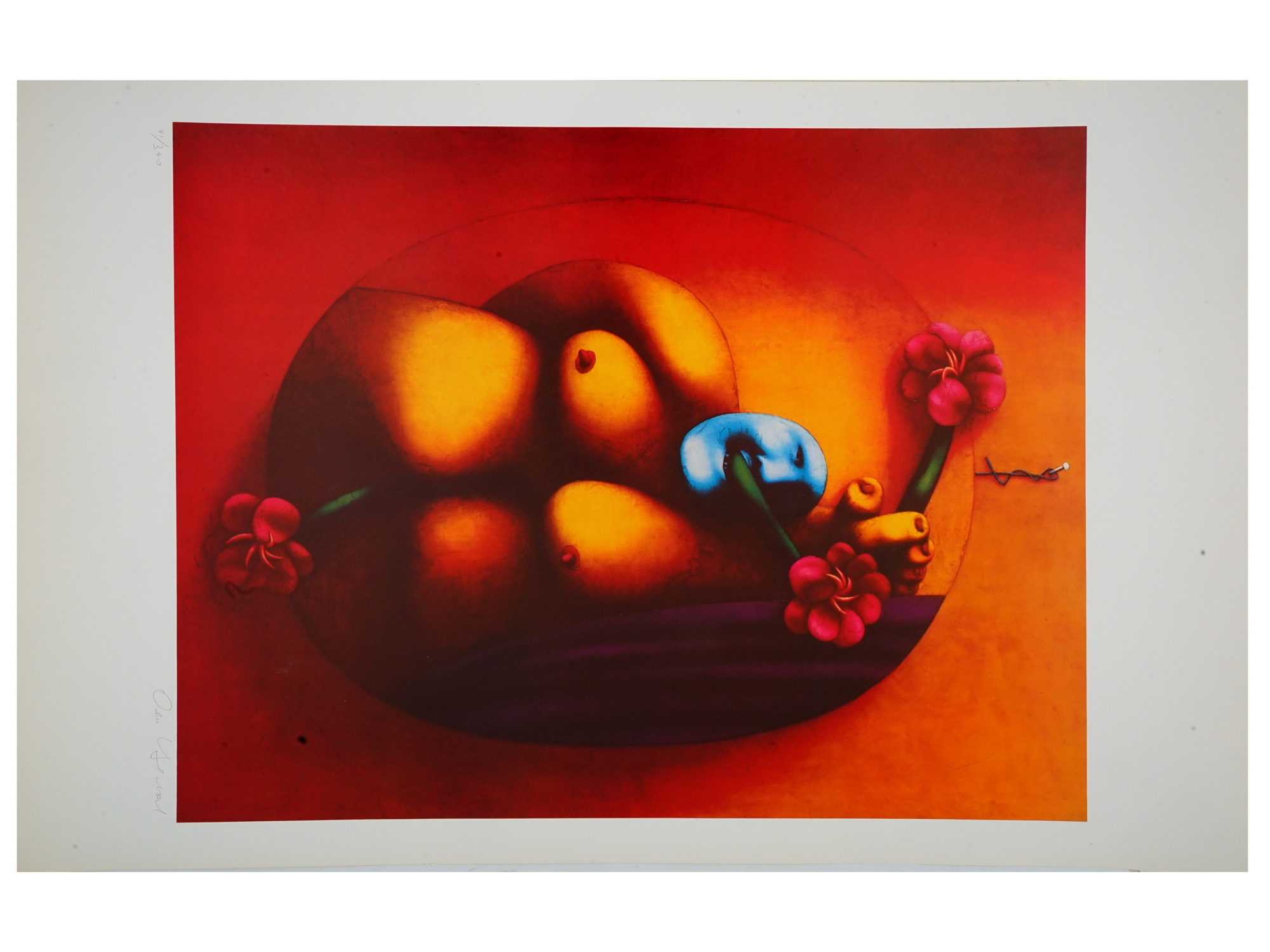 Oleg Tselkov Russian Ltd Ed Lithograph Female Nude