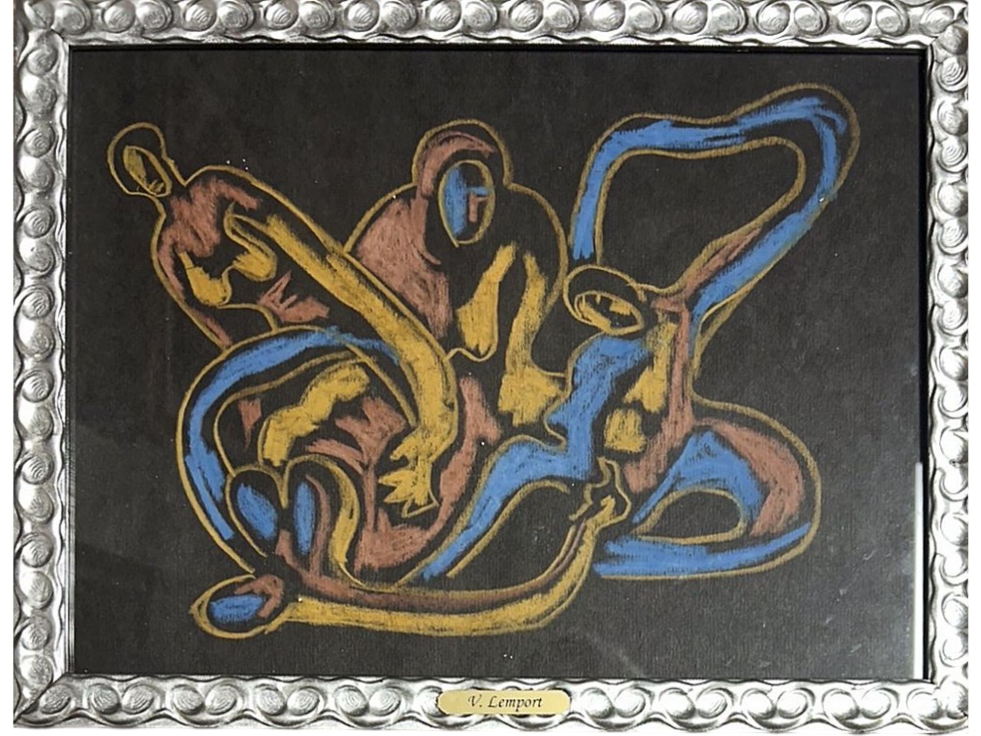 VLADIMIR LEMPORT RUSSIAN PASTEL COMPOSITION PAINTING