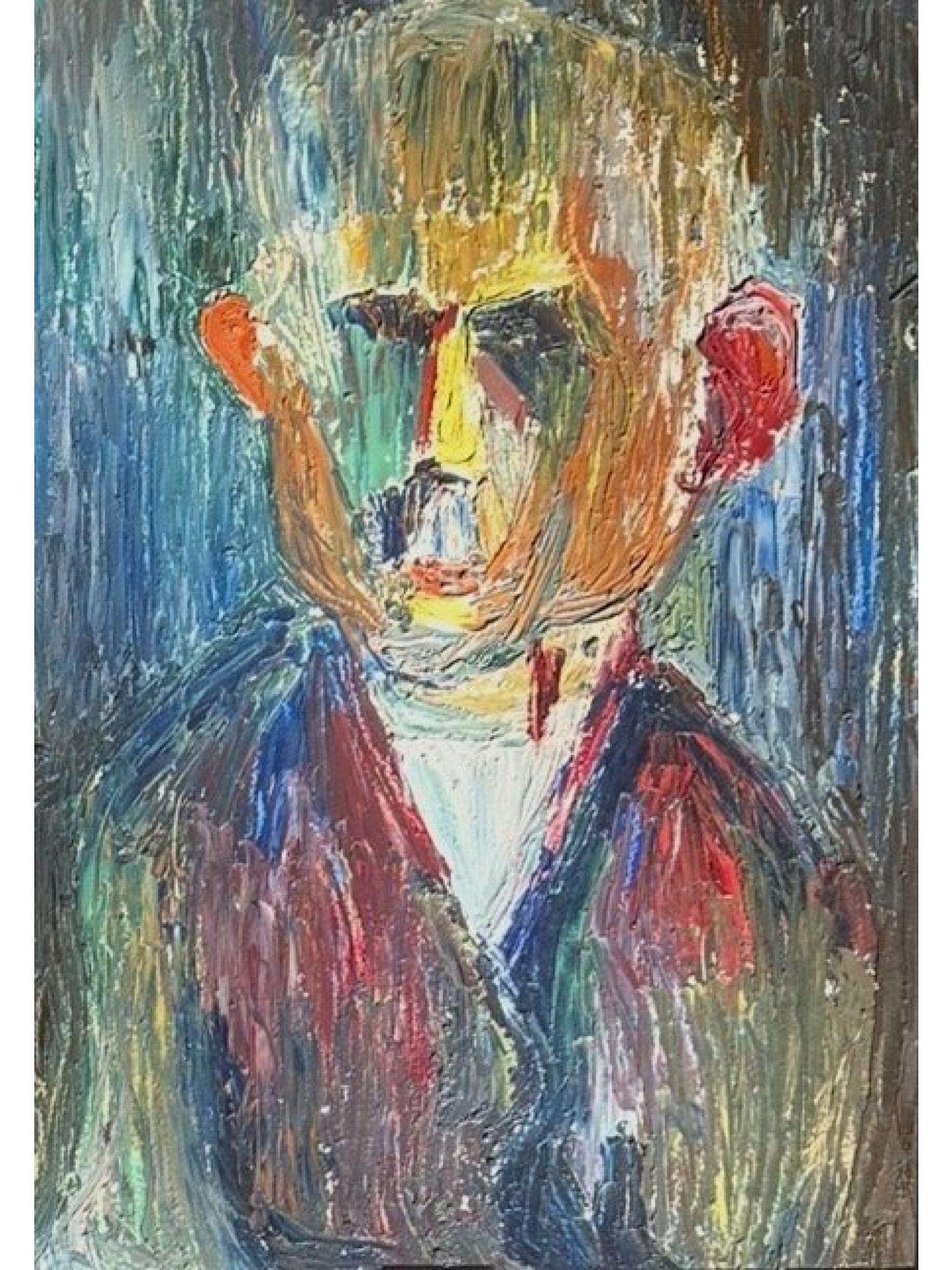 RUSSIAN LEV KROPIVNITSKY PORTRAIT OIL ON BOARD PAINTING