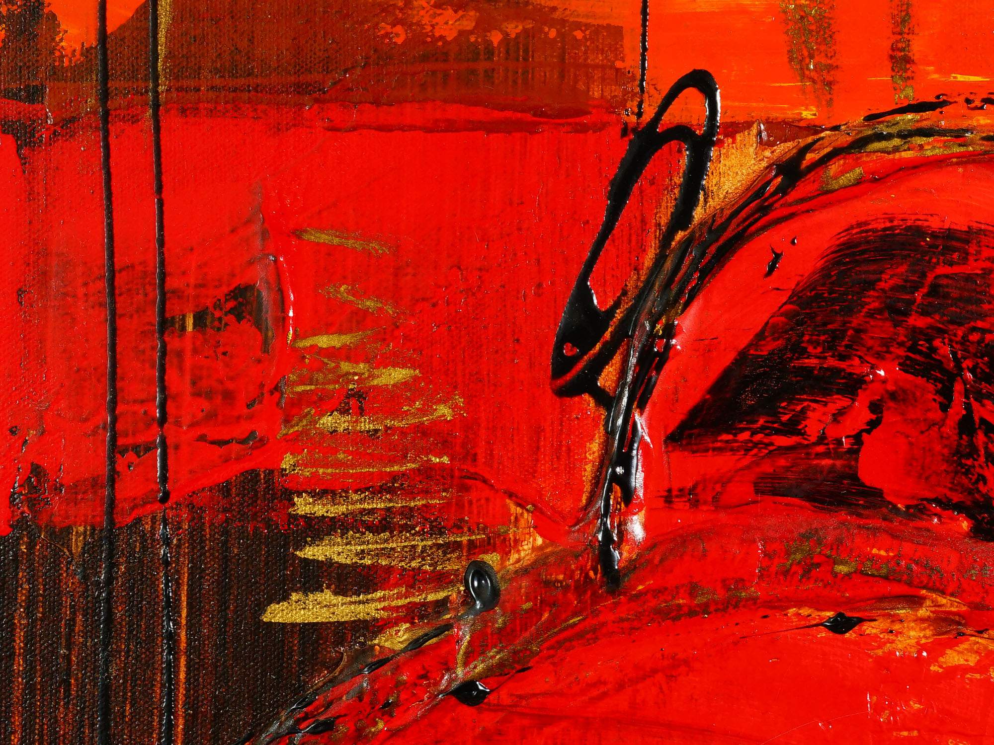 MODERN ABSTRACT COMPOSITION PAINTING SIGNED CARLA