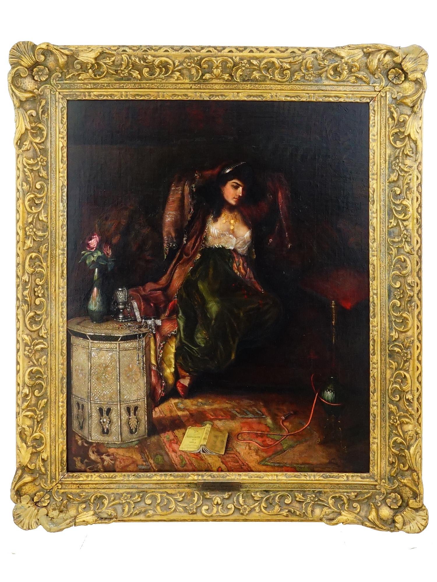 ORIENTALIST OIL PAINTING SIGNED ELISINA FOCARDI