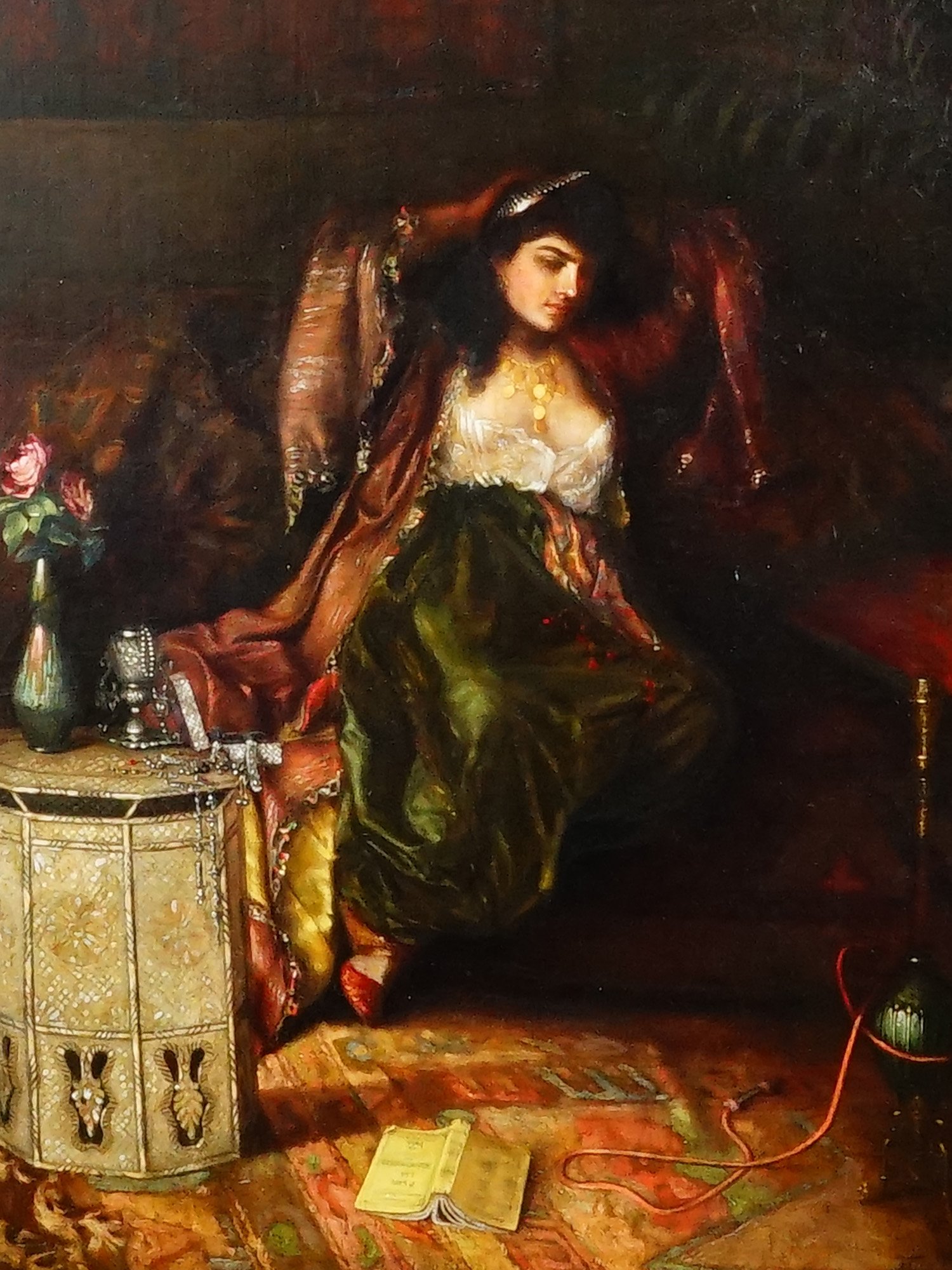 ORIENTALIST OIL PAINTING SIGNED ELISINA FOCARDI