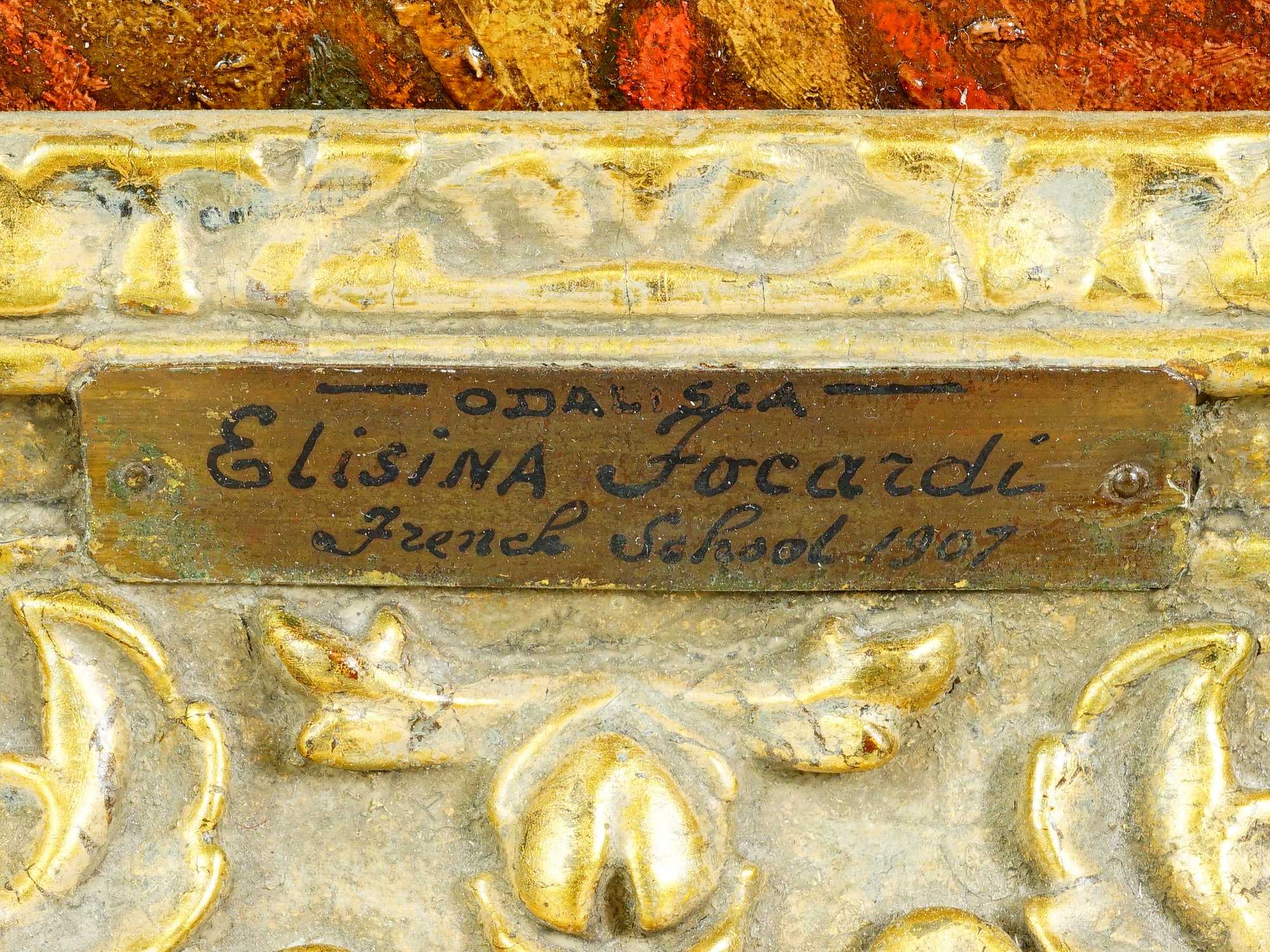 ORIENTALIST OIL PAINTING SIGNED ELISINA FOCARDI