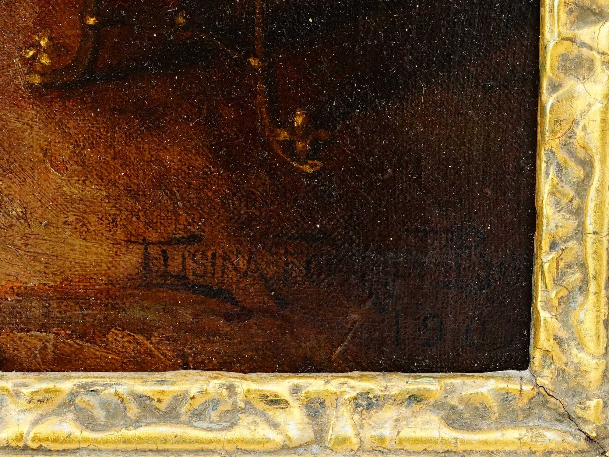 ORIENTALIST OIL PAINTING SIGNED ELISINA FOCARDI