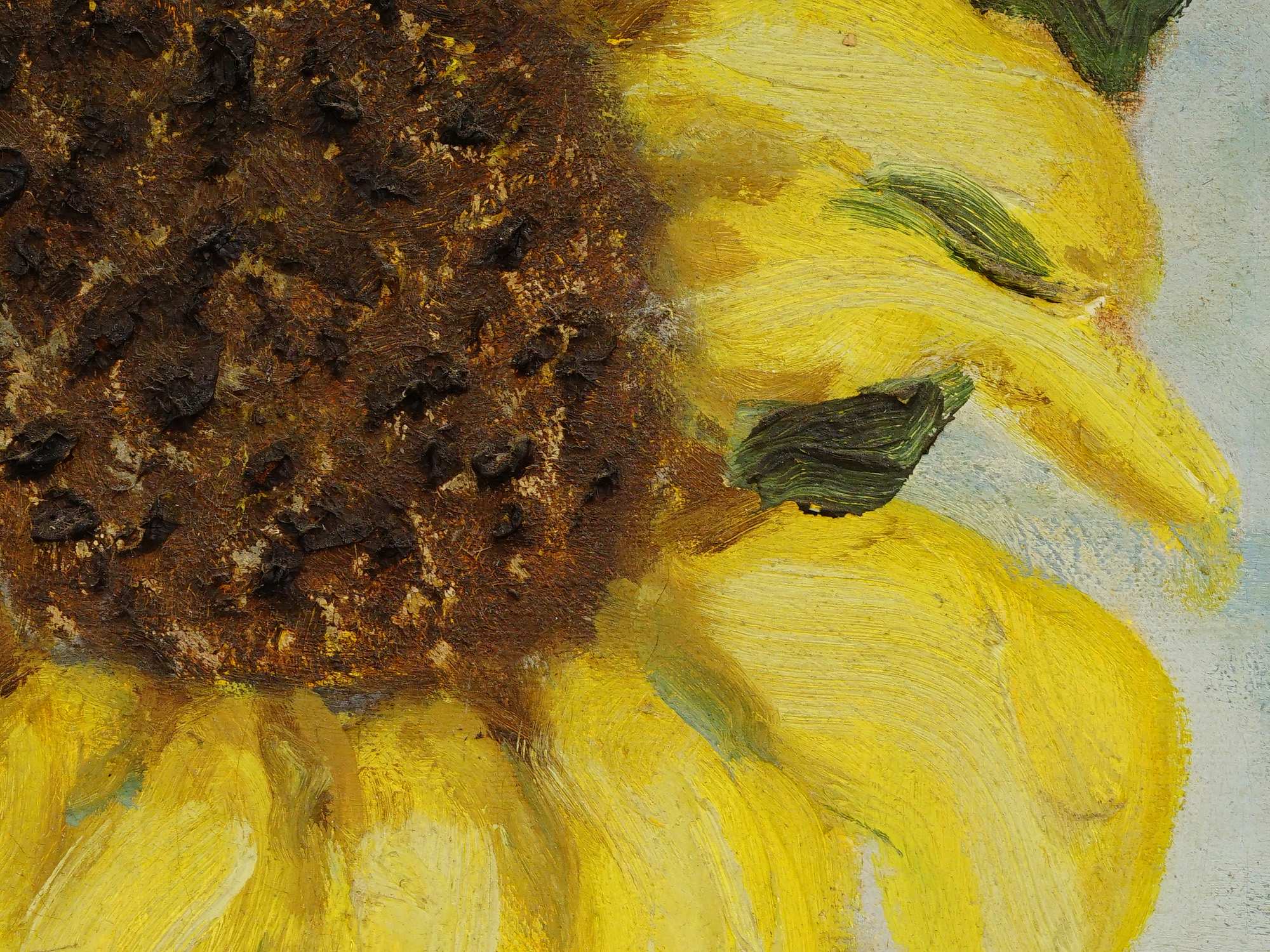 CLAIRE LUCE AMERICAN OIL PAINTING SUNFLOWERS 1949