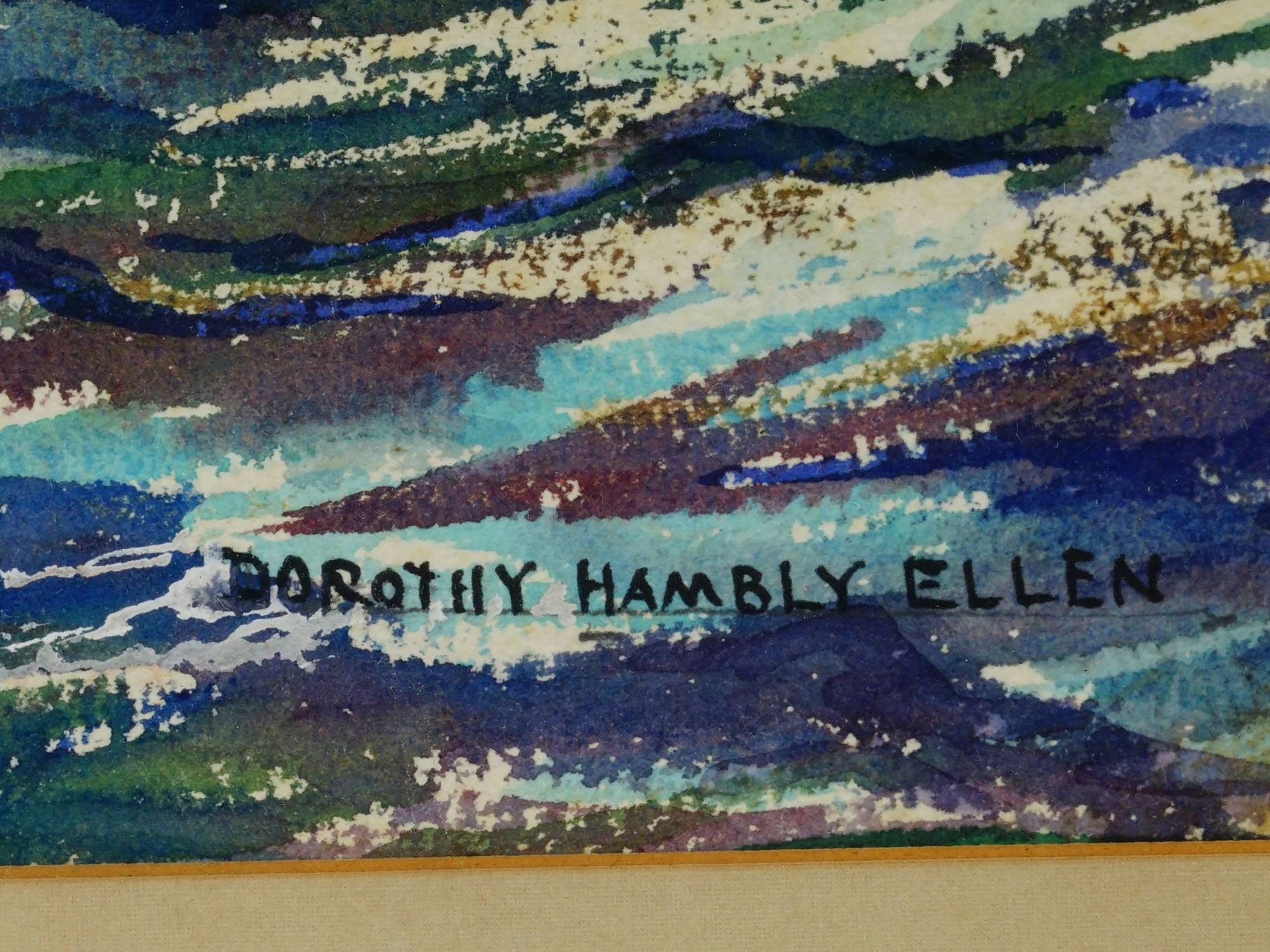 AMERICAN DOROTHY HAMBLY ELLEN SAILBOAT WATERCOLOR PAINTING